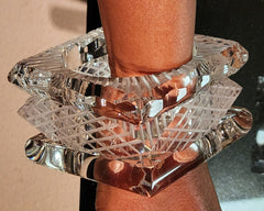 A close up of a person's arm wearing a Nik Spruill FROST bracelet.