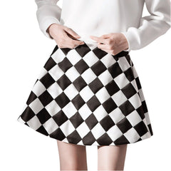 CHECKMATE PANEL CROCHET SKIRT