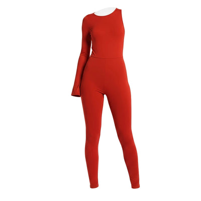 Red jumpsuit on a white background
