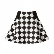 CHECKMATE PANEL CROCHET SKIRT