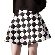 CHECKMATE PANEL CROCHET SKIRT
