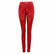 Nik spruill designer red patent leather pants 