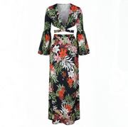 Nik Spruill Shanti cutout flower maxi dress 