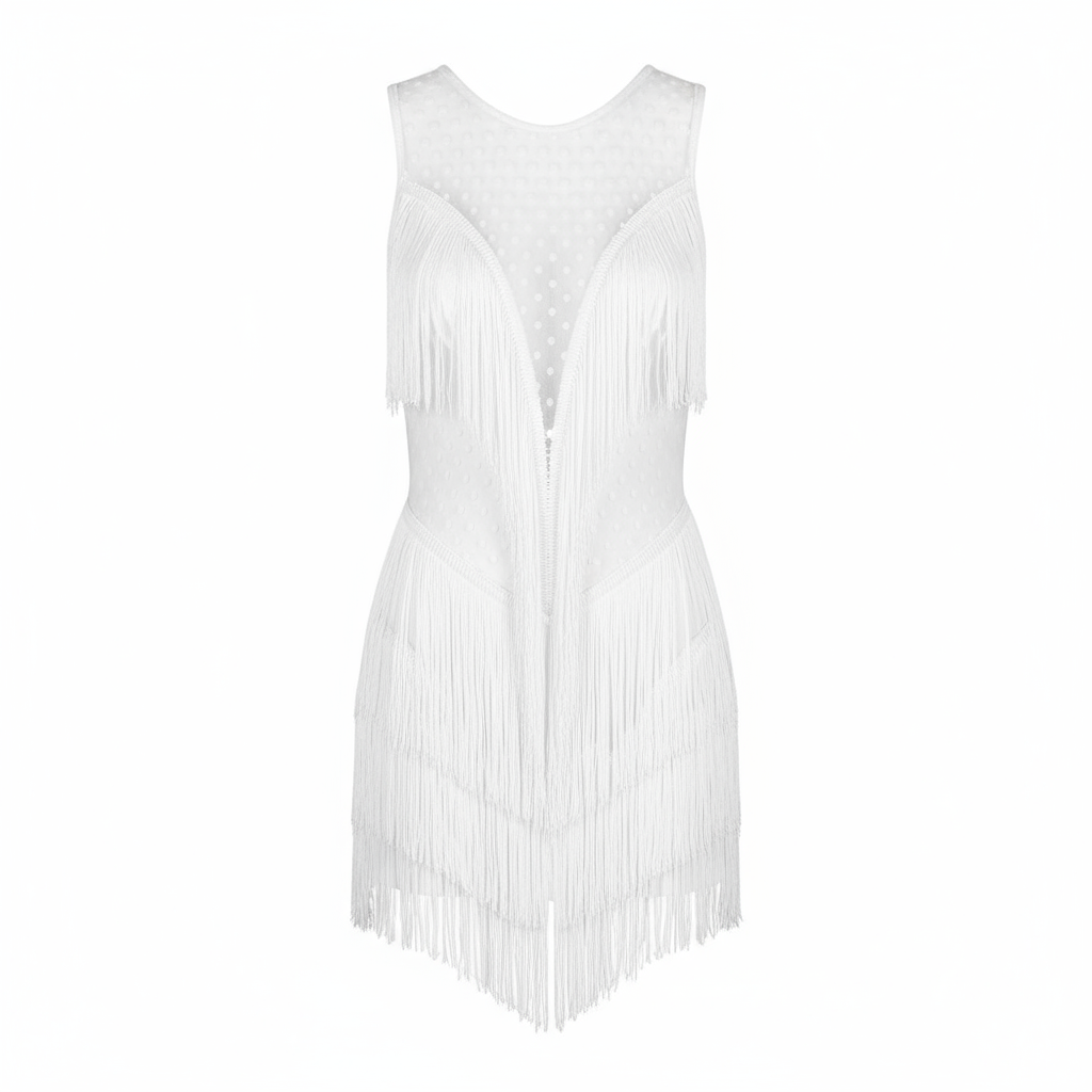 Lauren fringe romper - white – Nik Spruill