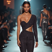Spotlight One Shoulder Jumpsuit - Black