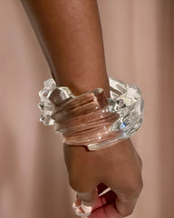 Spiral Liquid Lucite Cuff Bracelet