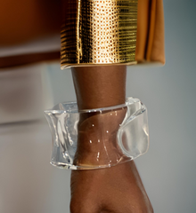 Liquid Tear Drop Lucite Cuff Bracelet