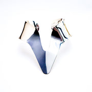 A pair of Nik Spruill NANISCA - SILVER earrings on a white background.