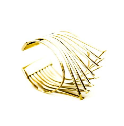 A close up of a HERU ring by Nik Spruill on a white background.