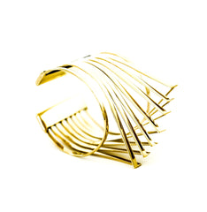 A close up of a HERU ring by Nik Spruill on a white background.