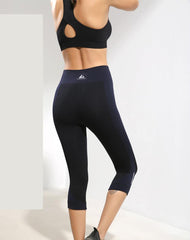 Back View,High waist legging, color block, blue legging, Nik Spruill, Yoga legging, front view, Nik Spruill Brand