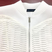 A Nik Spruill Conscious Jacket with a zipper on it.