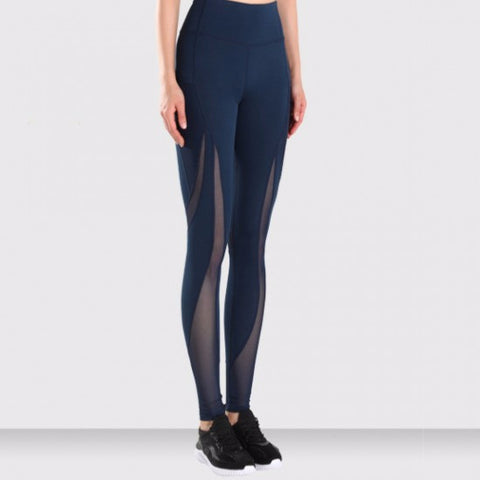 FREEDOM LEGGING BLUE by Moves Athletix Sheer mesh