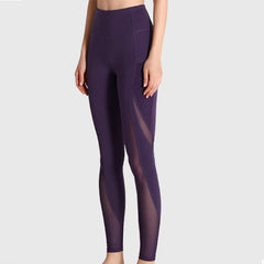 FREEDOM LEGGING PURPLE by Moves Athletix Sheer mesh