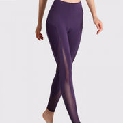 FREEDOM LEGGING PURPLE by Moves Athletix Sheer mesh