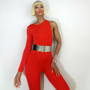 Nicole Spruill, Supermodel, Nik Spruill brand, One Strut Models One Shoulder jumpsuit video, backless